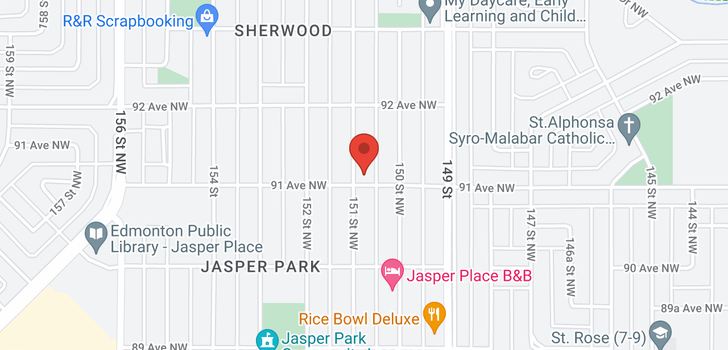 map of 9103 151 ST NW